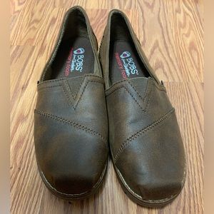 Leather Bobs slip ons.